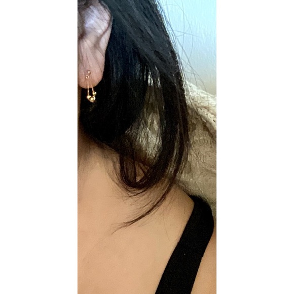 18K Solid Gold Dangling - Picture 7 of 7